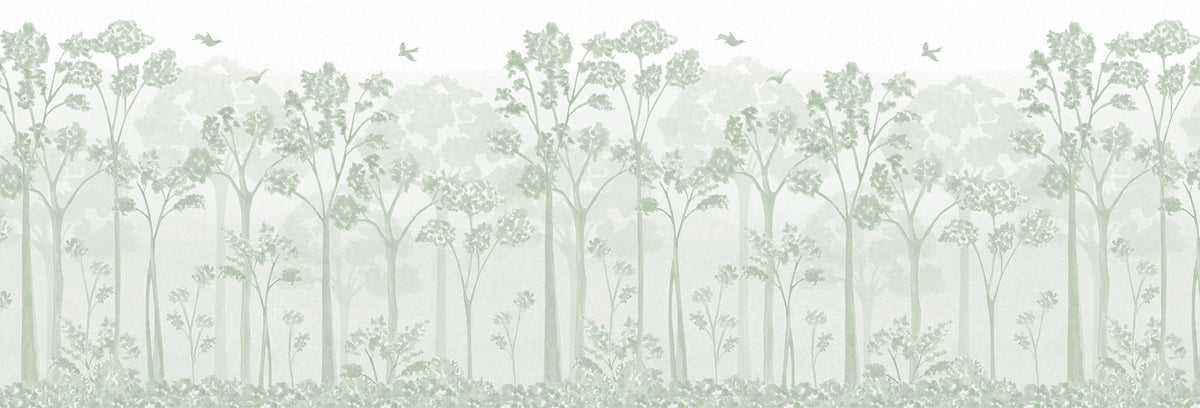 Landscape Mural – green – 500x170 cm