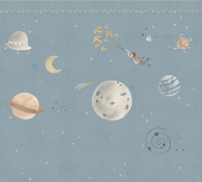 Mural de Parede Principezinho – cor azul – 300x270 cm