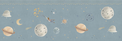 Mural de Parede Principezinho – cor azul – 500x170 cm