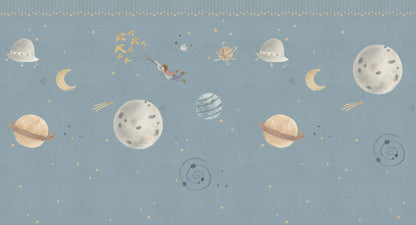 Mural de Parede Principezinho – cor azul – 500x270 cm