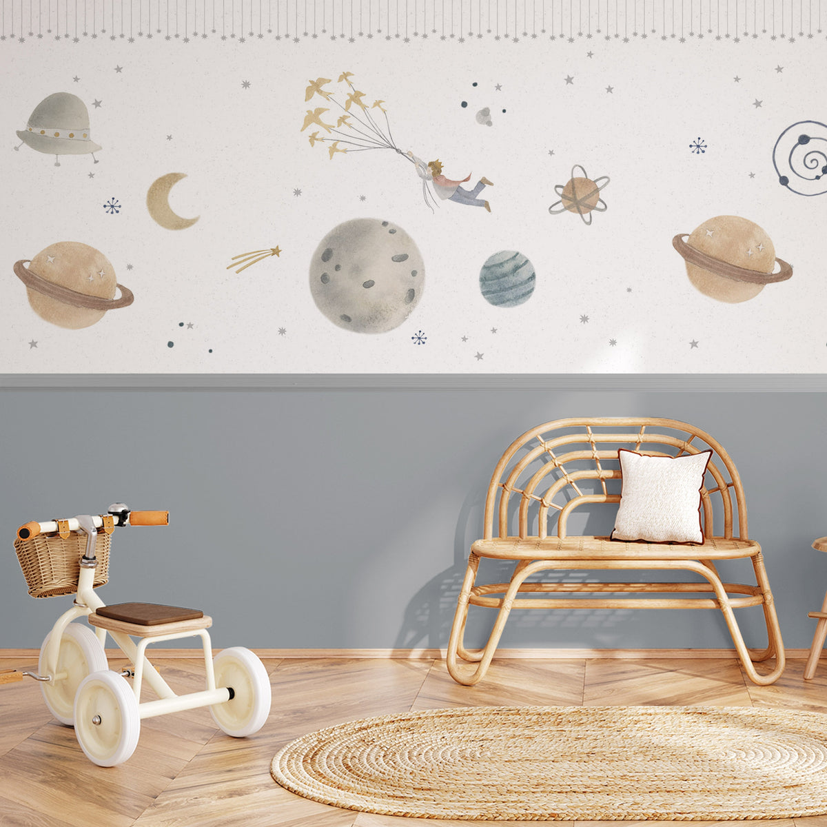 Mural de Parede Principezinho – cor branco – meia parede