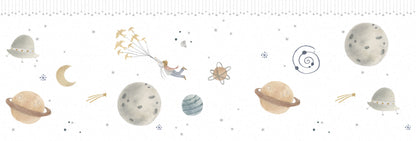 Mural de Parede Principezinho – cor branco – 500x170 cm