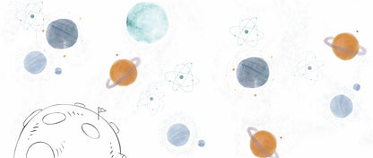 Mural de Parede Planetas – cor colorido – 400x170 cm