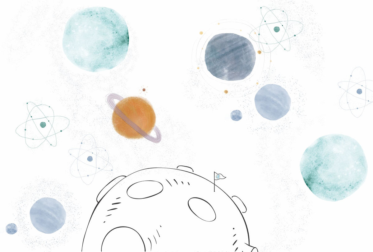 Mural de Parede Planetas – cor colorido – 400x270 cm