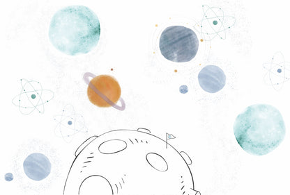 Mural de Parede Planetas – cor colorido – 400x270 cm