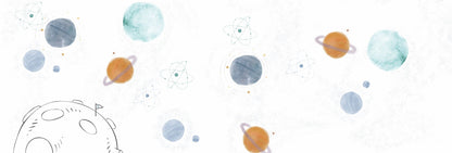 Mural de Parede Planetas – cor colorido – 500x170 cm
