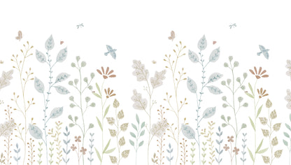 Porcelain Garden Mural – colorful – 300x170 cm