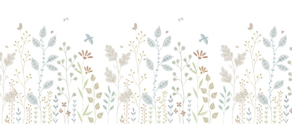 Porcelain Garden Mural – colorful – 400x170 cm