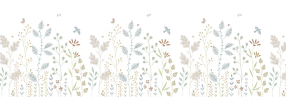 Porcelain Garden Mural – colorful – 500x170 cm