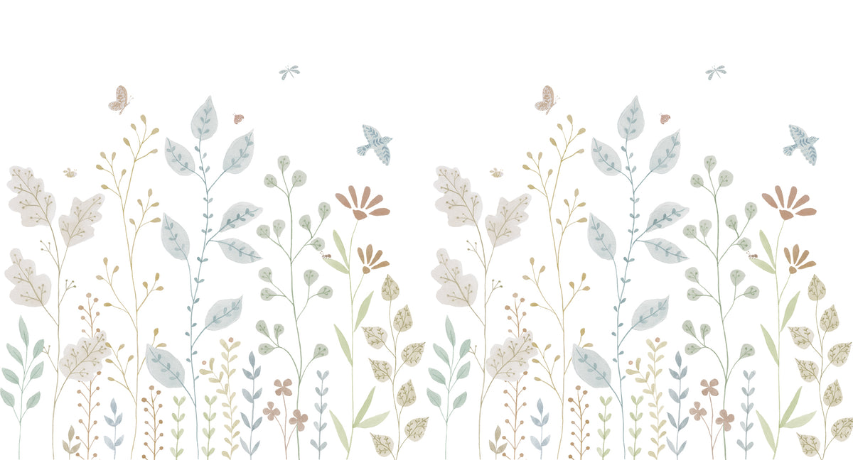 Porcelain Garden Mural – colorful – 500x270 cm