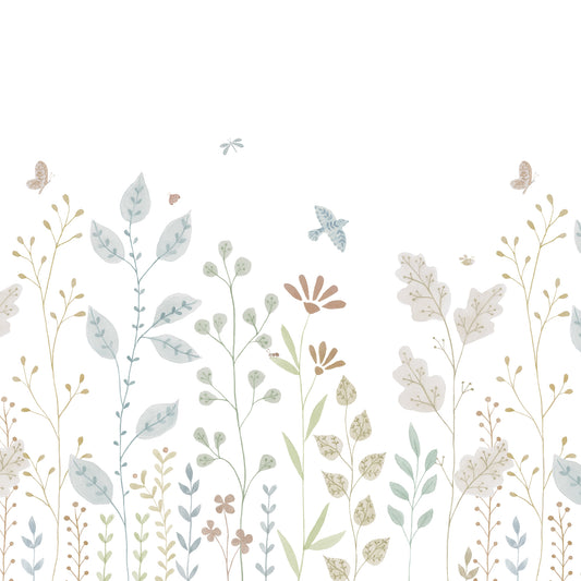 Porcelain Garden Mural – colorful