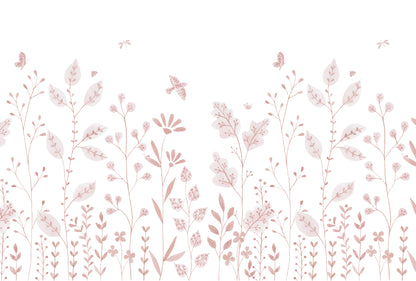 Porcelain Garden Mural – pink – 400x270 cm