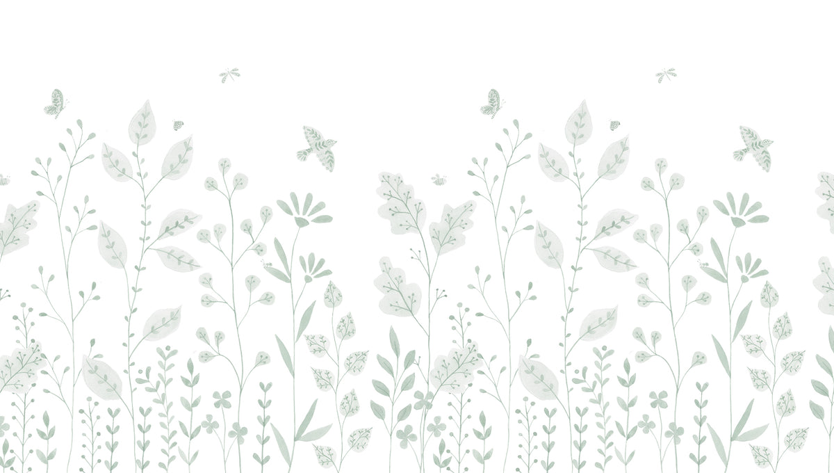 Porcelain Garden Mural – green – 300x170 cm