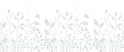 Porcelain Garden Mural – green – 400x170 cm