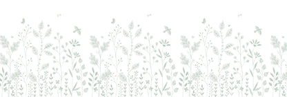Porcelain Garden Mural – green – 500x170 cm