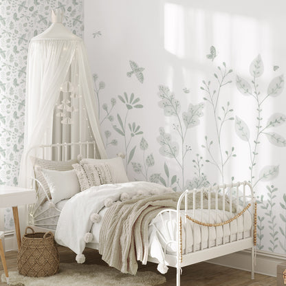 Porcelain Garden Mural – green