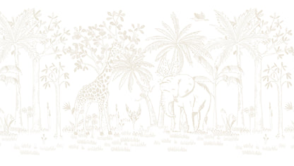 Chalk Savannah Mural – beige – 300x170 cm