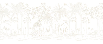 Chalk Savannah Mural – beige – 400x170 cm