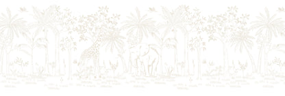 Chalk Savannah Mural – beige – 500x170 cm