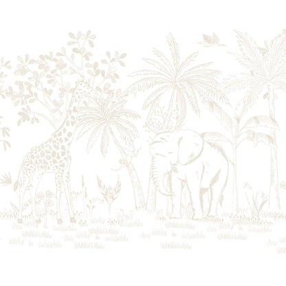 Chalk Savannah Mural – beige