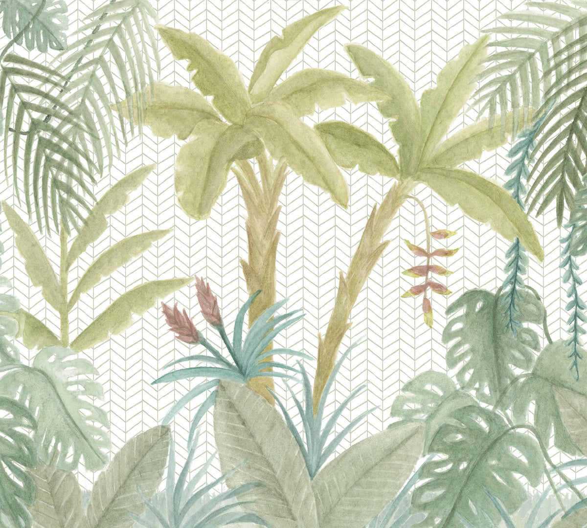 Jungle Mural – colorful – 300x270 cm
