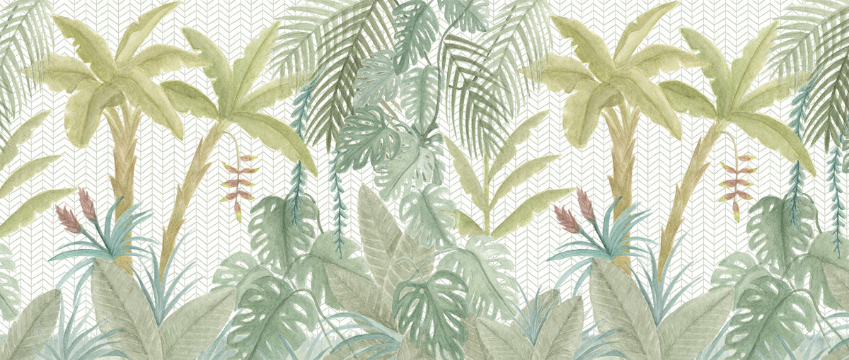 Jungle Mural – colorful – 400x170 cm
