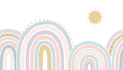 Sheepy Rainbow Mural – colorful – 300x170 cm