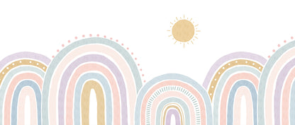 Sheepy Rainbow Mural – colorful – 400x170 cm