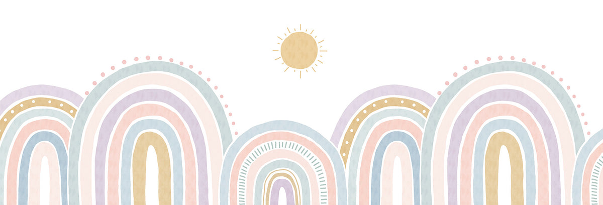 Sheepy Rainbow Mural – colorful – 500x170 cm