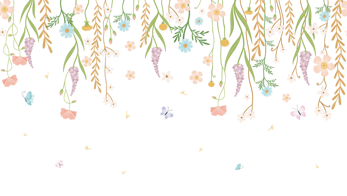 Sheepy Magic Flowers Mural – colorful – 300x170 cm