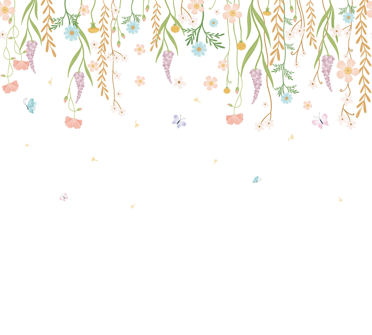 Sheepy Magic Flowers Mural – colorful – 300x270 cm