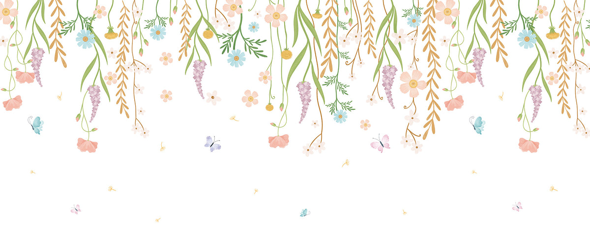 Sheepy Magic Flowers Mural – colorful – 400x170 cm