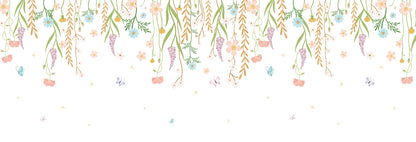 Sheepy Magic Flowers Mural – colorful – 500x170 cm