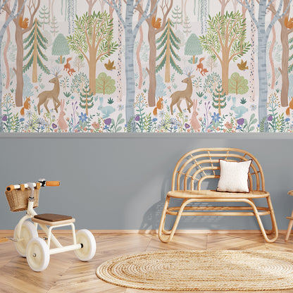 Sheepy Forest Mural – half wall