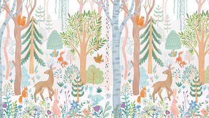 Sheepy Forest Mural – colorful – 300x170 cm