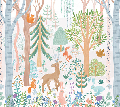 Sheepy Forest Mural – colorful – 300x270 cm