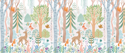 Sheepy Forest Mural – colorful – 400x170 cm