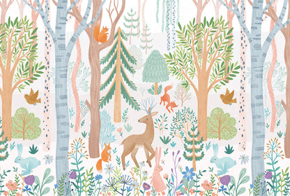 Sheepy Forest Mural – colorful – 400x270 cm
