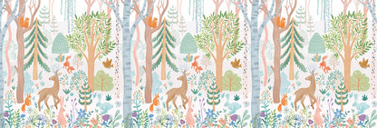Sheepy Forest Mural – colorful – 500x170 cm
