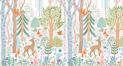 Sheepy Forest Mural – colorful – 500x270 cm