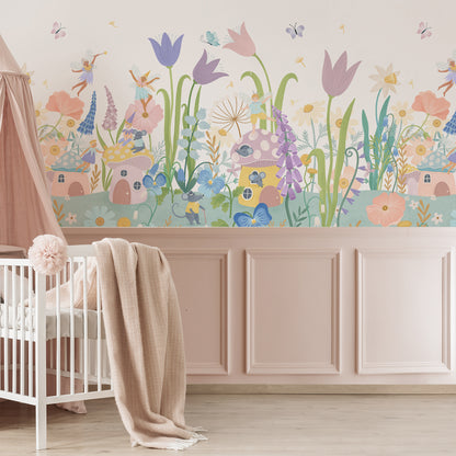 Sheepy Magical World Mural – half wall