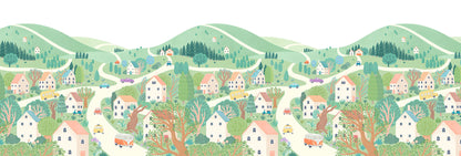 Sheepy Village Mural – colorful – 500x170 cm