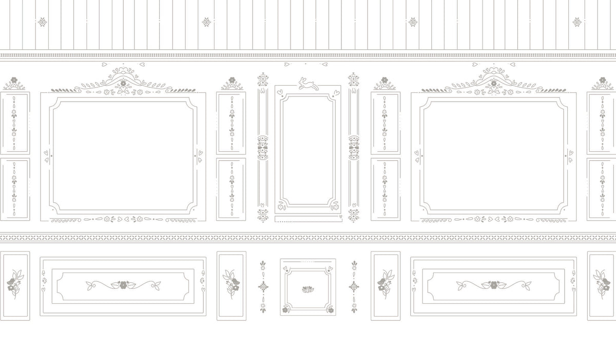 Mural de Parede Sheepy Boisserie – cor cinza – 300x170 cm