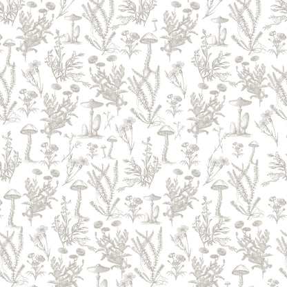 Papel de parede Arteo Cogumelos – cor bege