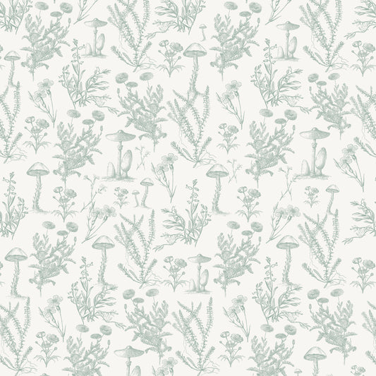 Arteo Mushrooms Wallpaper – green