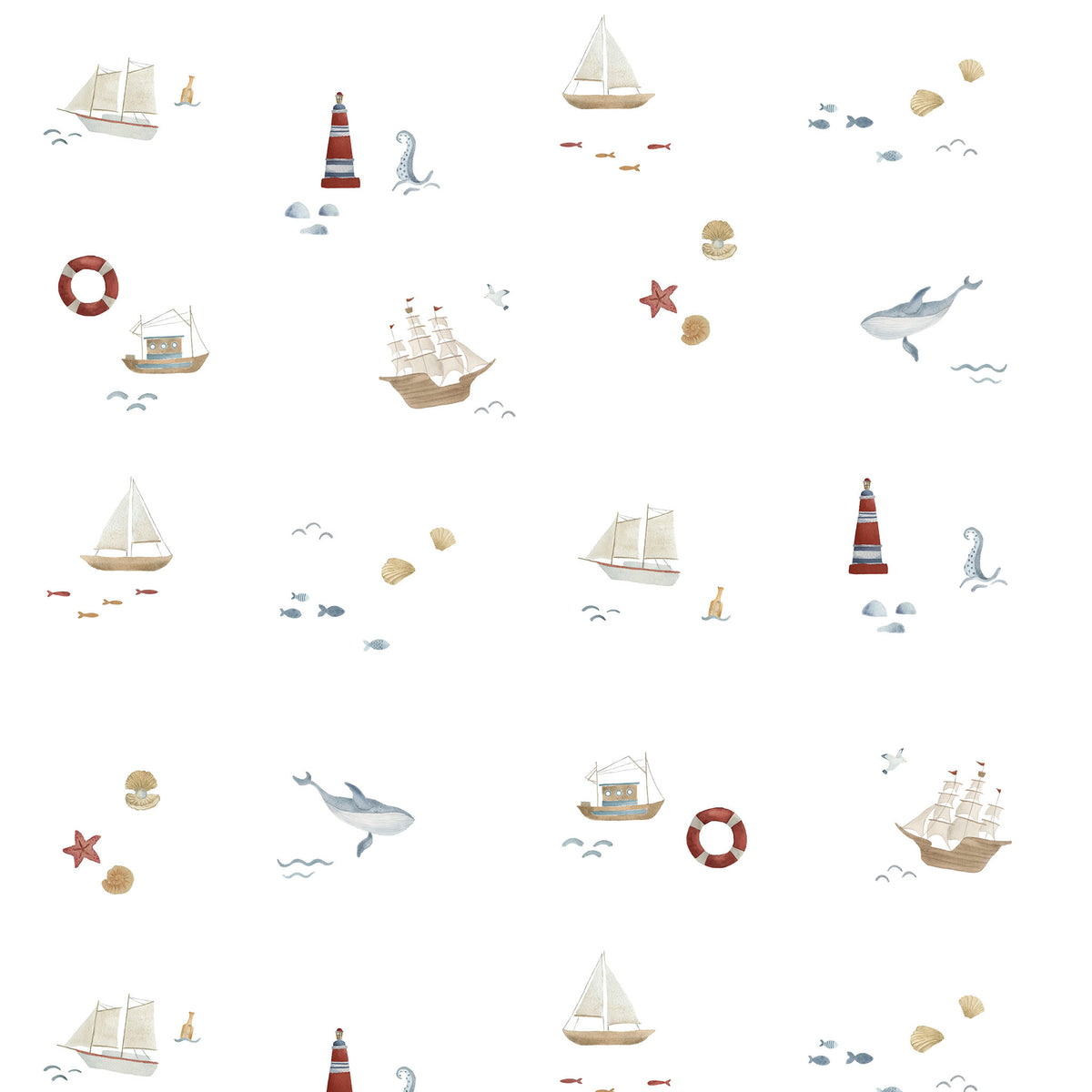 Little Boats Wallpaper – colorful