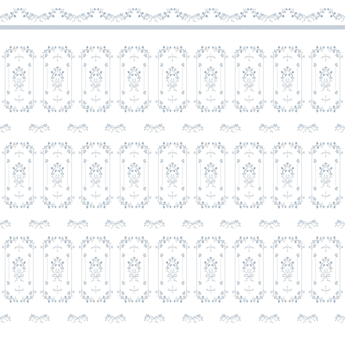 Watercolor Boiserie Wallpaper – blue