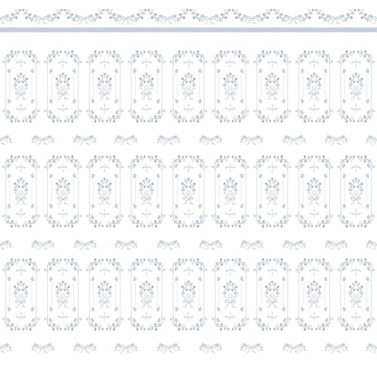 Watercolor Boiserie Wallpaper – blue