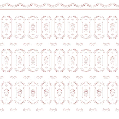 Watercolor Boiserie Wallpaper – pink