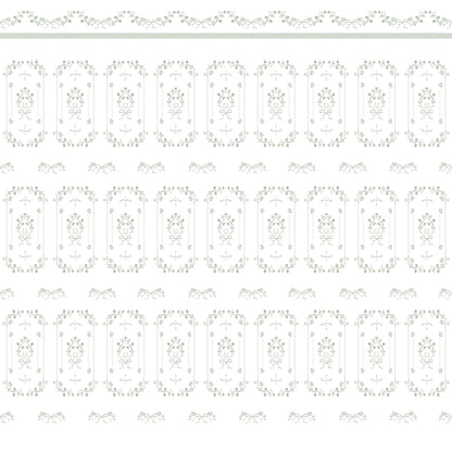 Watercolor Boiserie Wallpaper – green
